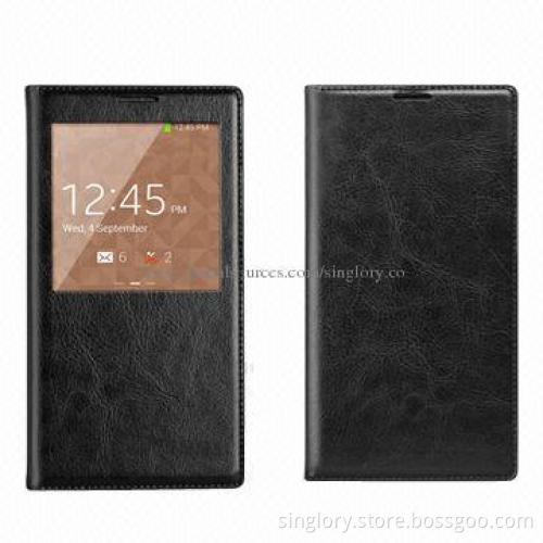 New Arrival High-quality Leather Mobile Phone Cases for Samsung Galaxy S5 with S-view and Card Slot